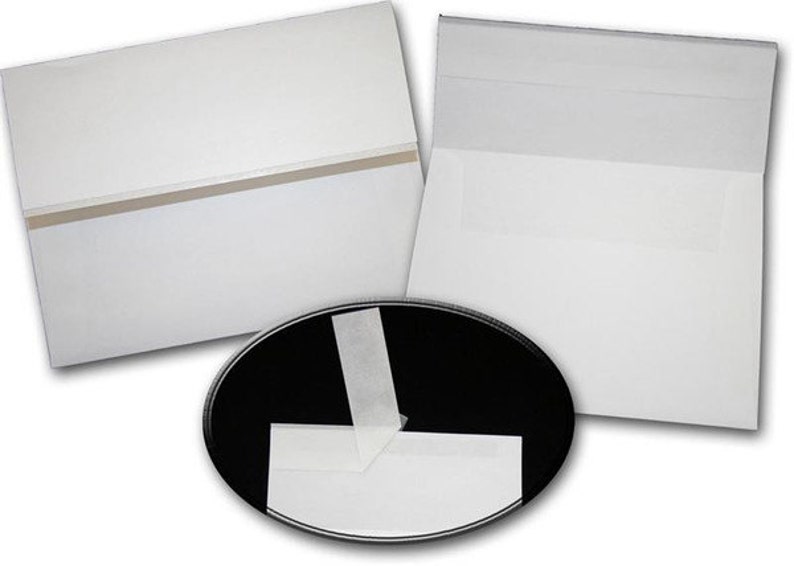 WHITE Wove ZIP STICK A7 Envelopes 50 pack image 1