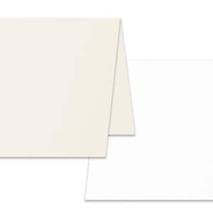 Weiß oder natürliche 3 x 3 gefaltet Rabatt 80 Pfund Karte Lager - leere MiniCards - 50 pack