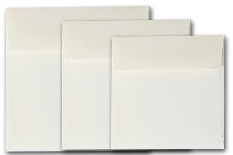 50 pack NATURAL 6.5 inch square Envelopes