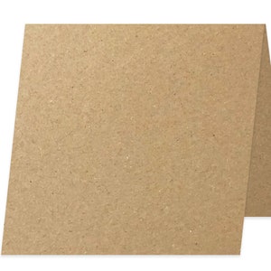 Cartulina KRAFT reciclada Glama, plegada, 3x3, con descuento, 80 libras - Minitarjetas en blanco - Paquete de 25