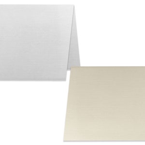 Estoque de cartões de desconto dobrados em linho clássico 4x6 - Cartões de nota dobrados em linho 4x6 em branco