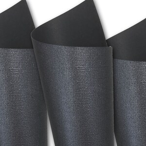 Canvas Getextureerd Pearlized Gunmetal Black Discount Card Stock