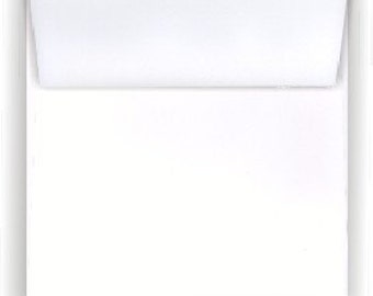BLANC 6,5 pouces carrés Enveloppes - paquet de 50