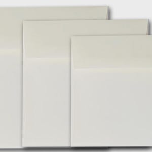 NATURAL VIERKANTE enveloppen van 5 inch, 50 stuks