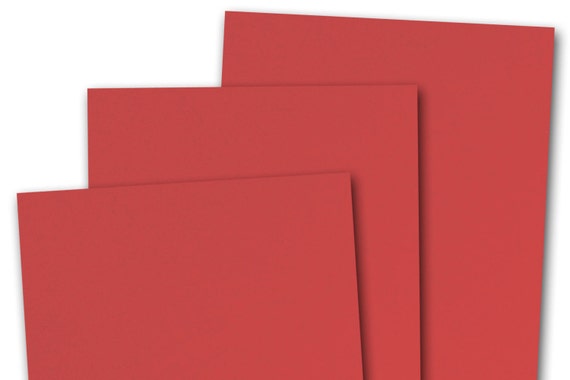 Basis RED 80lb Card Stock 8.5x11 25 Sheets 