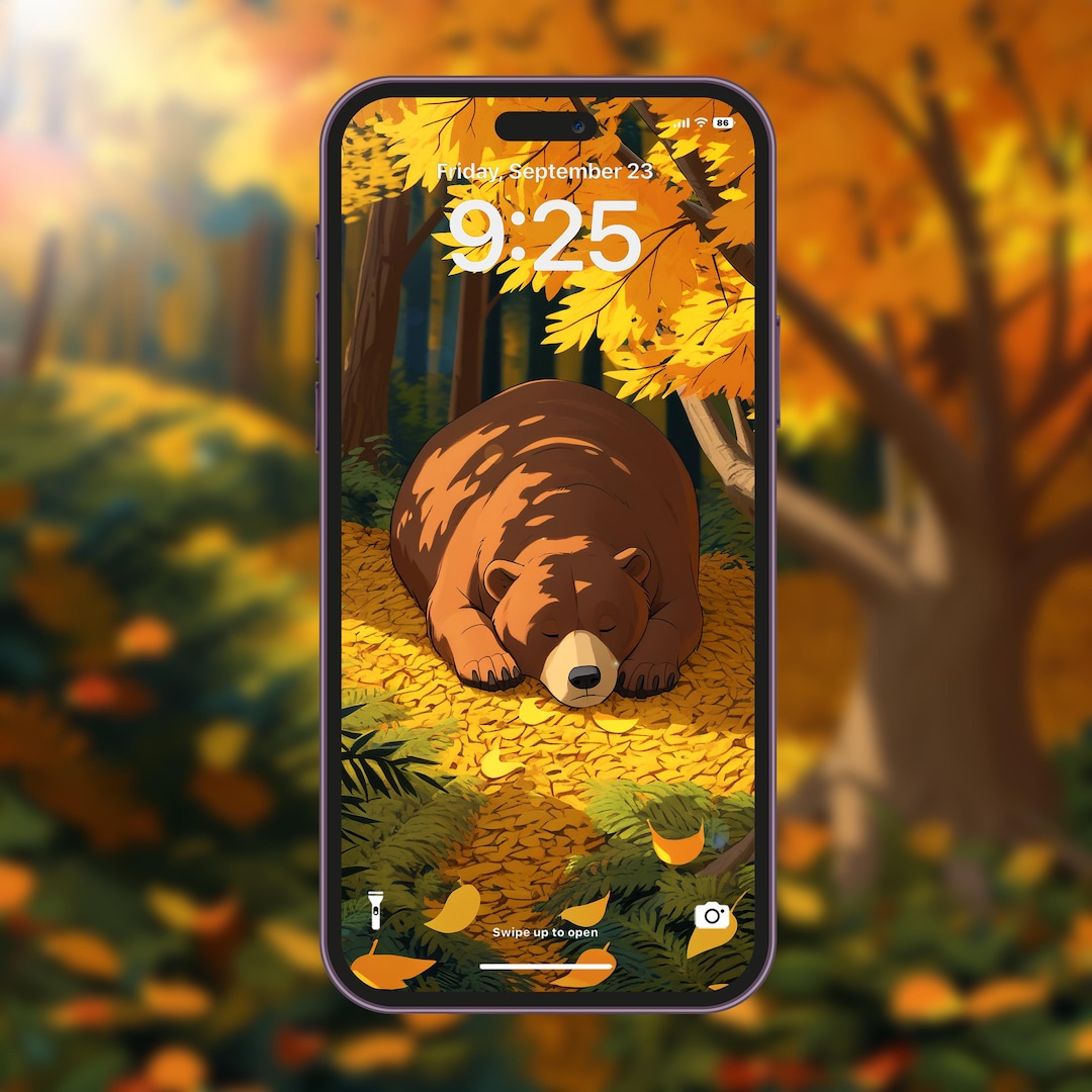 Mamma Bear Fall Wallpaper - Phone Wallpaper, Digital Art, iPhone ...