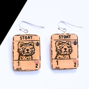 Pendientes con inscripción hechos a mano/pintados a mano