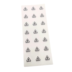 Delta 8 warning - 21 Per Sheet - 1/2 Inch Matte Stickers