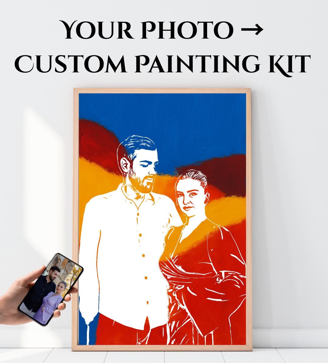 Make Your Own Festive Portrait: DIY Christmas Painting Kit for Couples ...