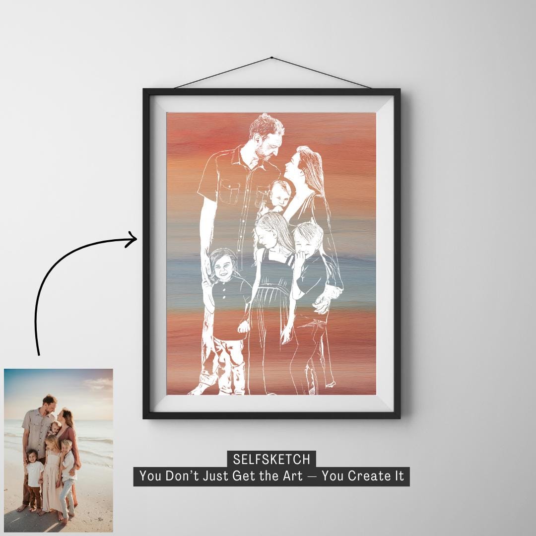 Custom Photo Outline DIY Photo to Portrait Kit – Custom Outline Canvas You Paint Yourself - Etsy