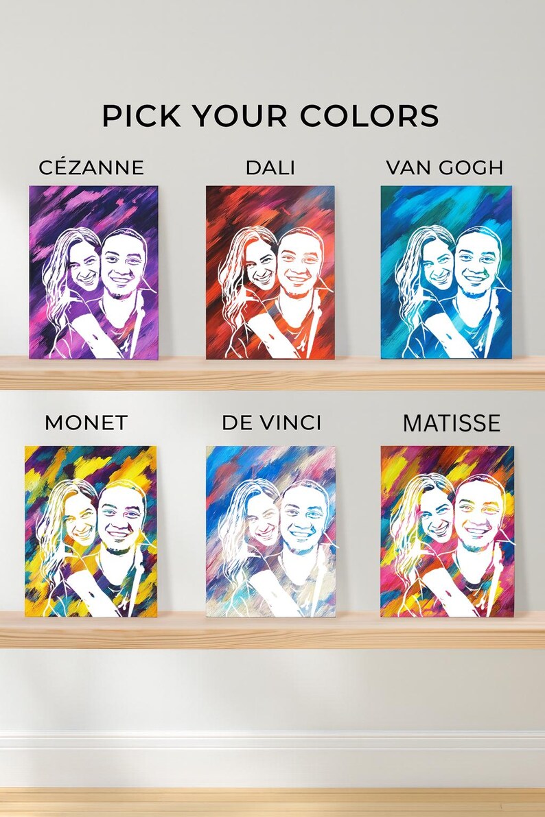 Make Your Own Festive Portrait: DIY Christmas Painting Kit for Couples ...