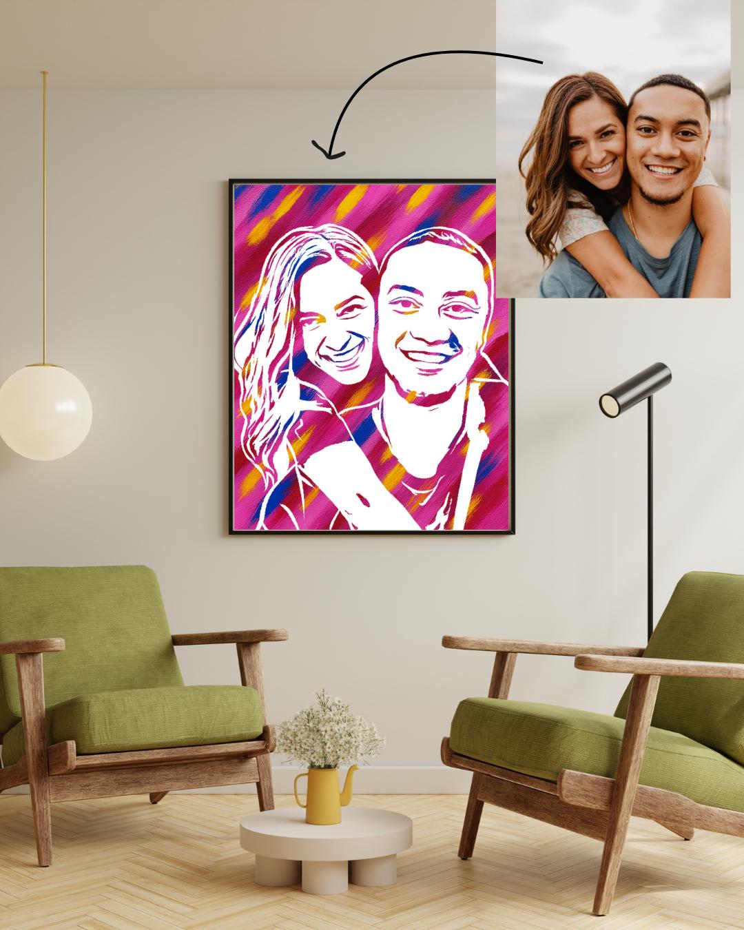 Make Your Own Festive Portrait: DIY Christmas Painting Kit for Couples ...