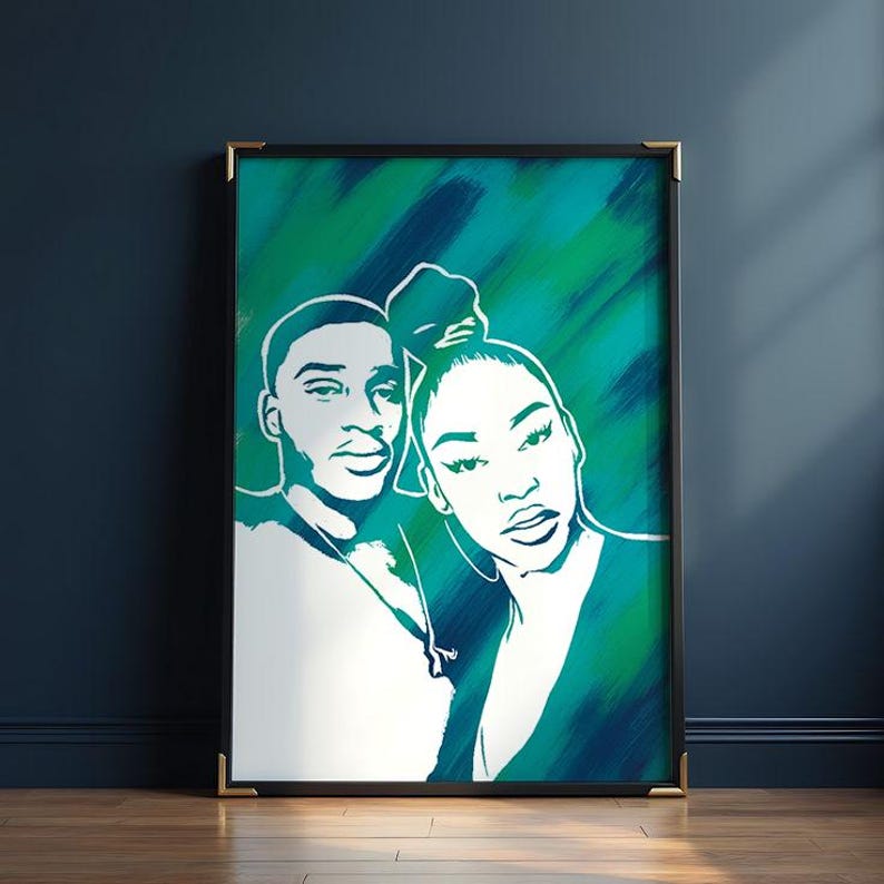 DIY Photo to Portrait Kit – Custom Outline Canvas You Paint Yourself - Etsy