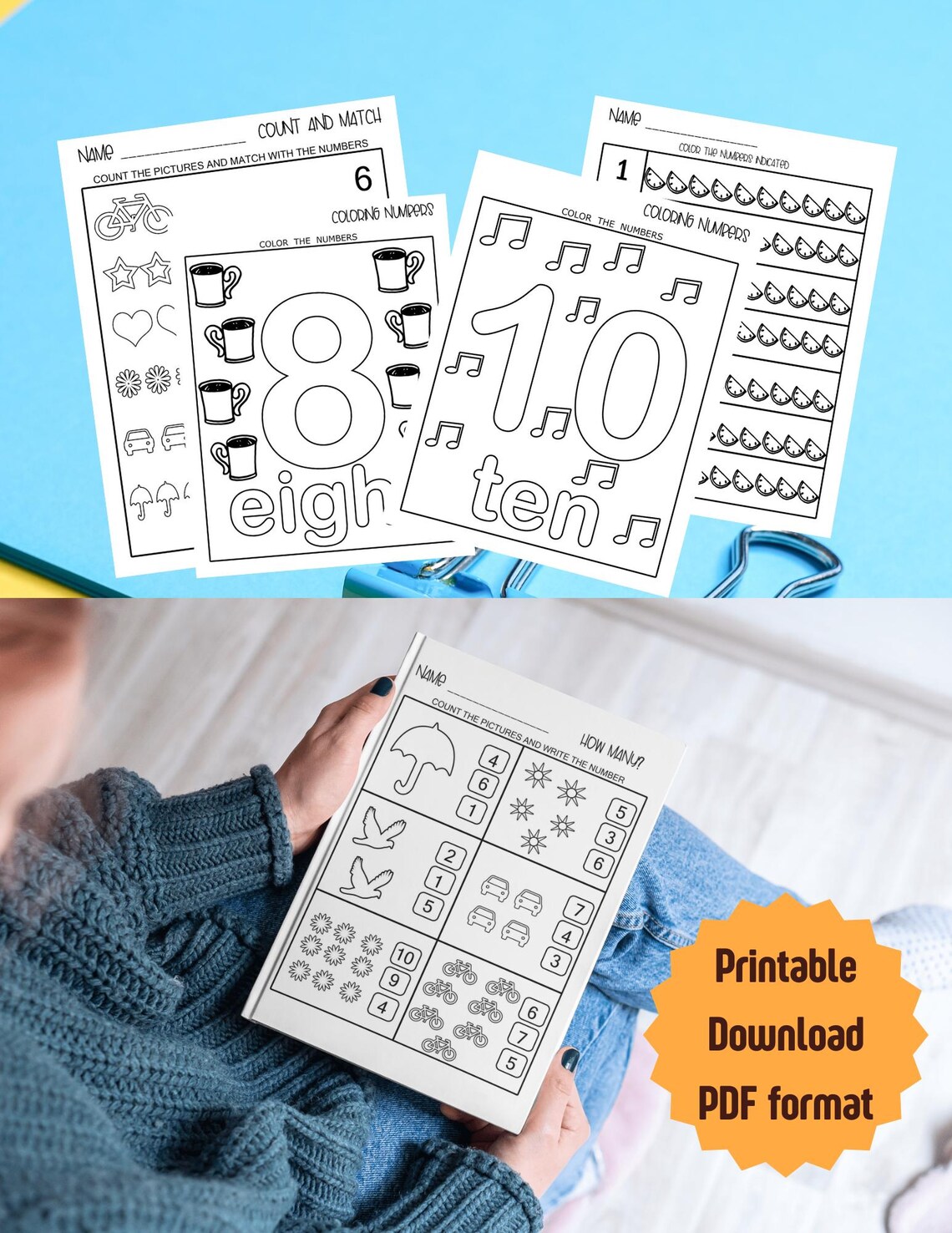 Printable Math Worksheets for Pre-k/kindergarten, Addition ...