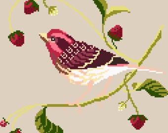 Strawberry Picking - A Counted Cross Stitch Pattern