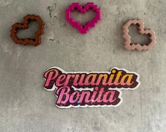 Waterproof Holographic Vinyl Sticker — Custom Country Bonita (Peruanita, Colombiana, etc.)