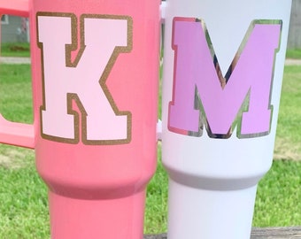Varsity Name Decal • Glitter Sticker for Stanley Cup & Back to School ...
