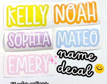 Personalized Kids Name Decal: Waterproof Vinyl Sticker for Water Bottles