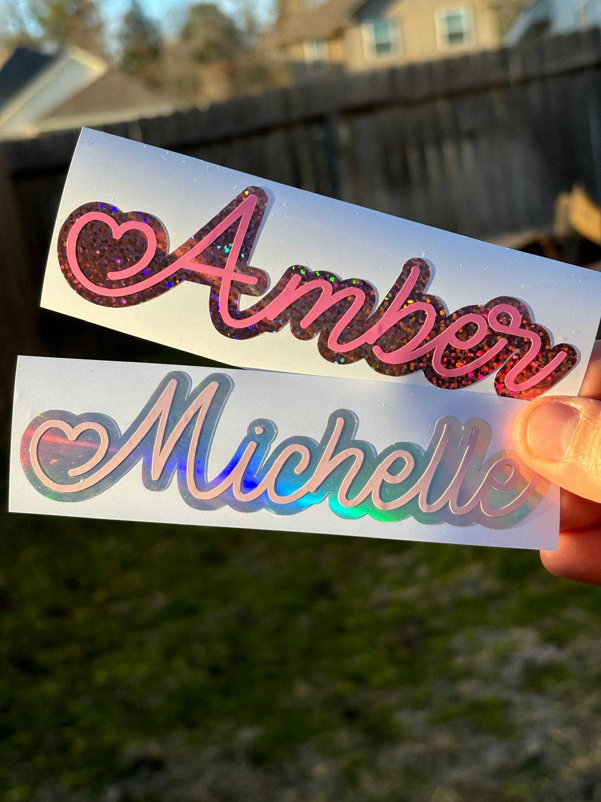 Custom Name Vinyl Decal Personalized Glitter Stickers for Stanley Cup ...