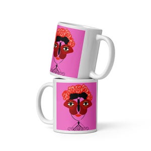 Frida Skeleton White glossy mug