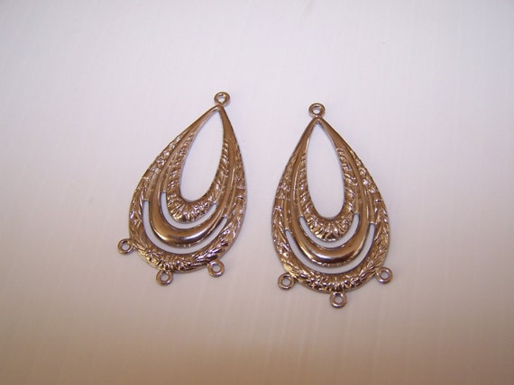 Earring Components that Dangle Silvertone - image 2