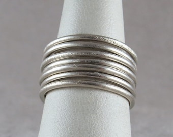 Vintage 7 Stack Ring Sterling Silver Size 7