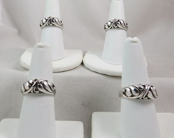 4 Matching Sterling Silver Rings