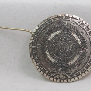 Taxco Mesoamerican Design Anhänger 925 Sterling Silber gestempelt
