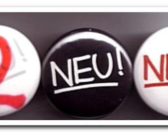 Buttons Pins Badges 3 german kraut rock synth kraftwerk can faust neu NEU 