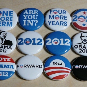 Barack Obama 2012 campaign button set pins badges election '12 president democrat