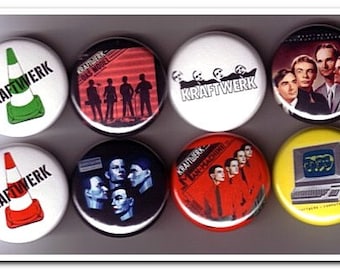 Kraftwerk insignias botones pines alemán krautrock neu electrónico