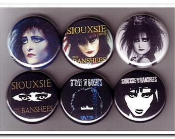 Siouxsie and the Banshees Badges Buttons Pins UK Rock / Goth Rock / Gothic / Post-Punk / Punk