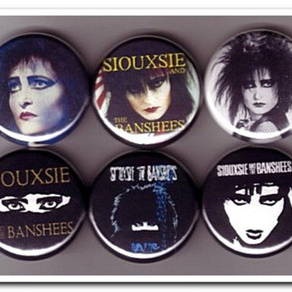 Siouxsie and the Banshees Badges Buttons Pins UK Rock / Goth Rock / Gothic / Post-Punk / Punk