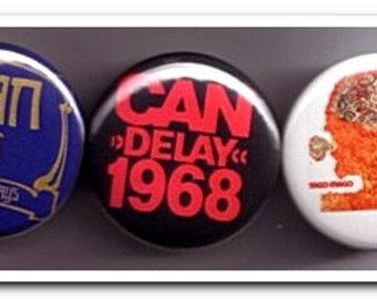 CAN badges buttons pins krautrock german electronic psychrock avantgarde
