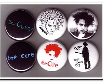 The Cure Insignias Botones Prendedores Rock / Goth / Gothic / Post-Punk / UK