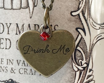 Vampire Drink Me 12" Necklace - buffy, twilight, true blood, dracula, what we do in the shadows, pop culture, blade, count, angel, fandom