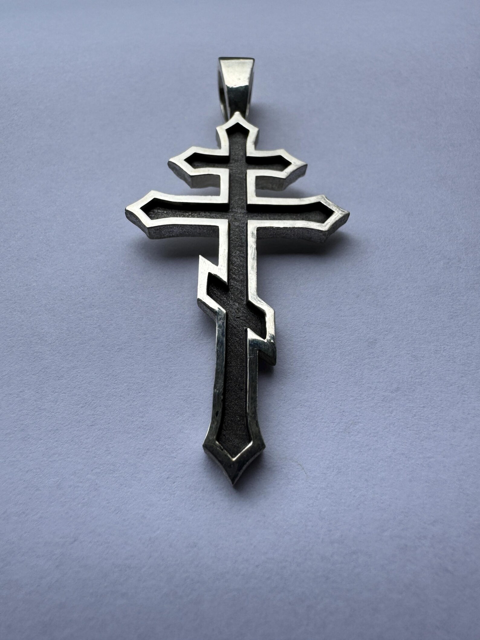 Gothic Orthodox Cross 2.5” Pendant Solid Sterling Silver 925 - Etsy