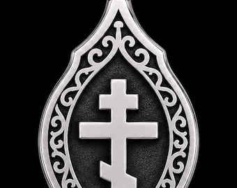 Swirl Cross Orthodox or Christian Solid Sterling Silver (.925) or 10K Gold