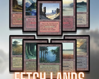 Conjunto de terrenos de busca (Fetch Lands) - Estilo retrô Beta Frame | Terrenos para Commander EDH de MTG