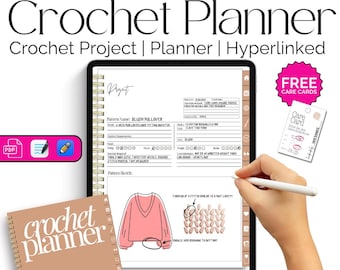 Digital Crochet Project Planner | Hyperlinked PDF for GoodNotes, Notability & PDF Annotation Software