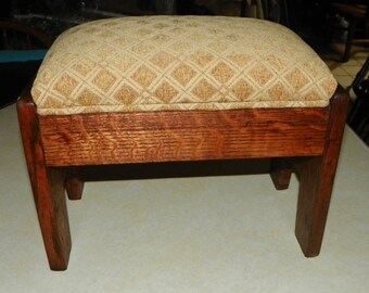 Solid Quartersawn Oak Arts & Crafts Footstool / Stool (RP)