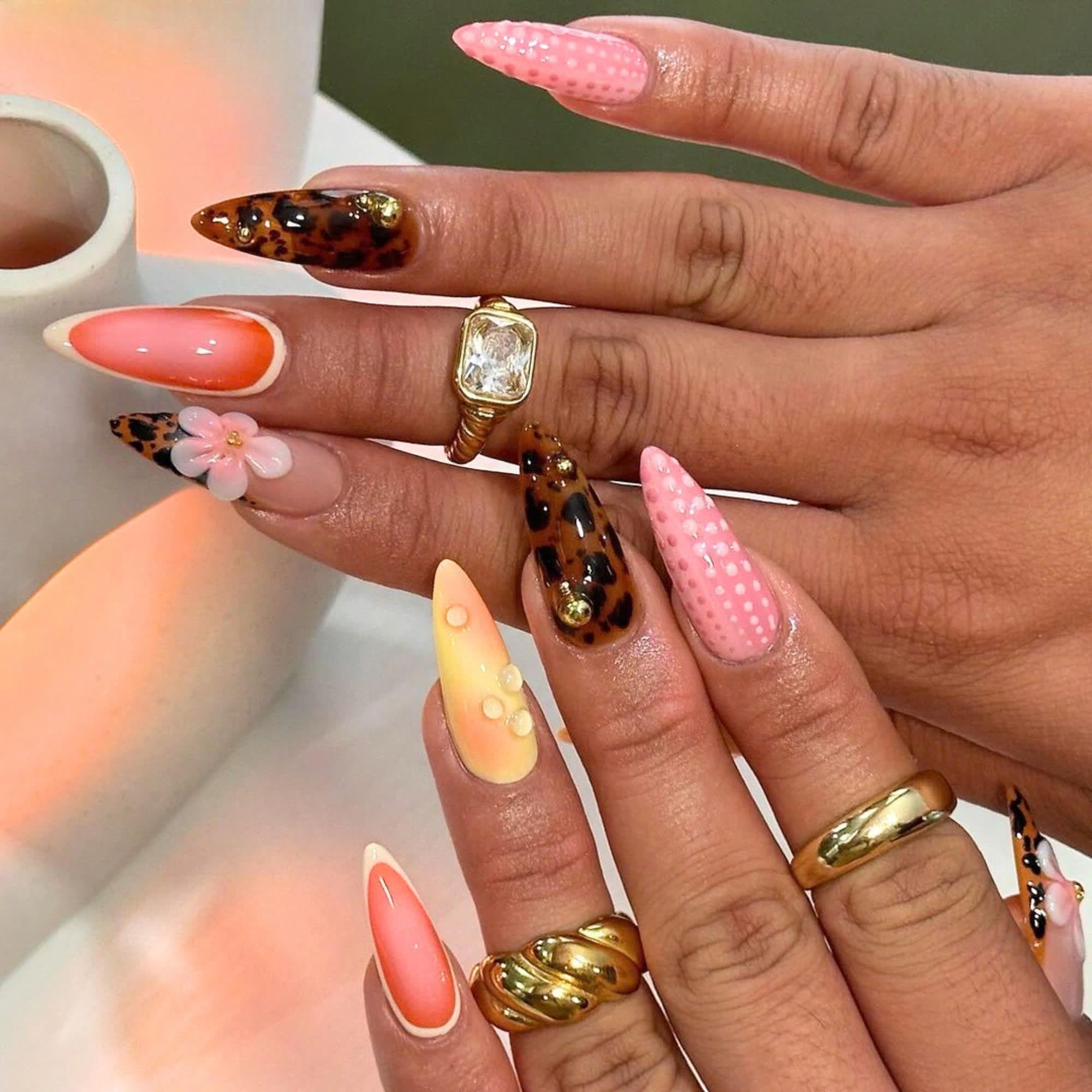 Delicate Boho Brown Nails That Whisper Elegance