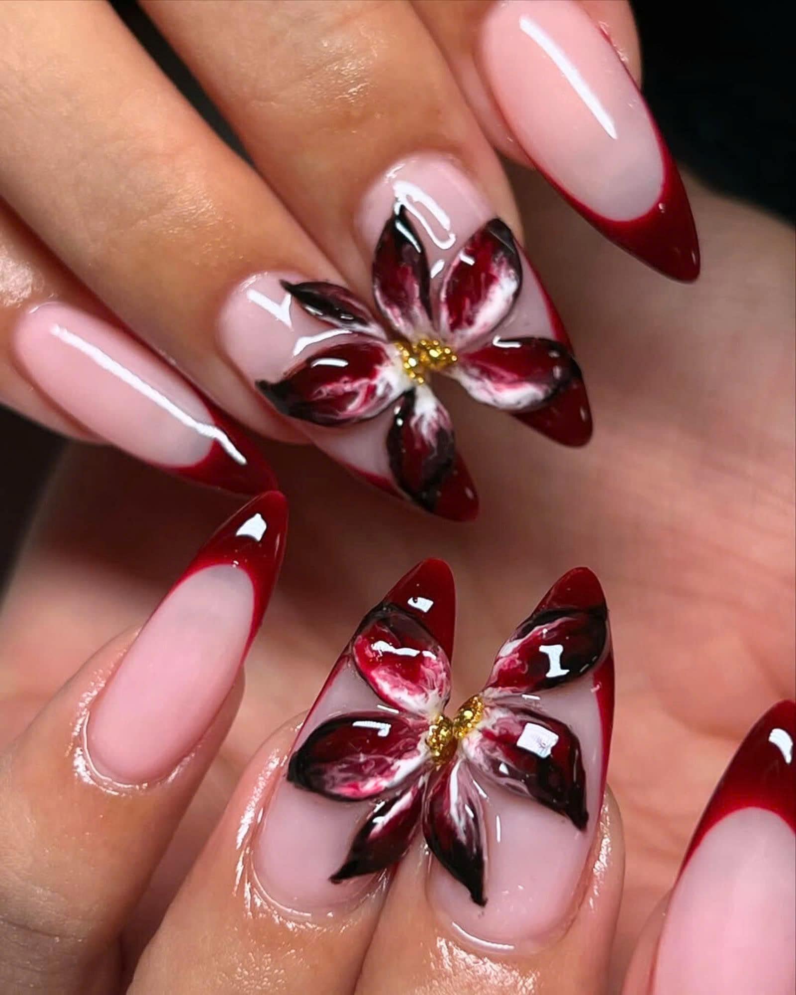 WOKOTO 5-teiliges Silikon-Nagelpinsel-Set Für Ombre, French Manicure & Spiegelpulver