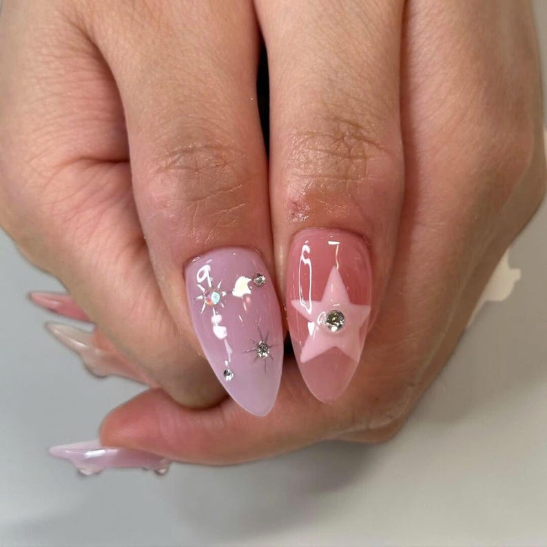 Long Nails, Short Nails, Press on nails, custom nails, Nail Art, Square nails, Trendy Nails, Coffin Nails, Acrylic nails, Accent nail, punk style nail art, gift nails, y2k style Nails, wedding nails, bridal nails, pink nails, star nails