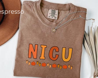 NICU Nurse Shirt, Halloween Neonatal ICU Comfort Colors® Tee, Fall RN Gifts, Spooky Season Nurse Tshirt