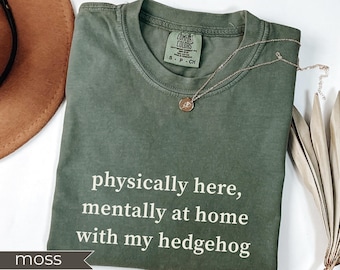 Hedgehog Shirt Comfort Colors®, Hedgehog Lover Gift, Hedgie Tshirt
