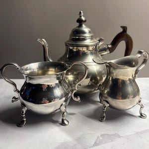 Shirley Pewter, Coffee or Tea 3-piece Antique Serving set