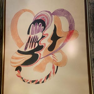 Signed Abstract Watercolor