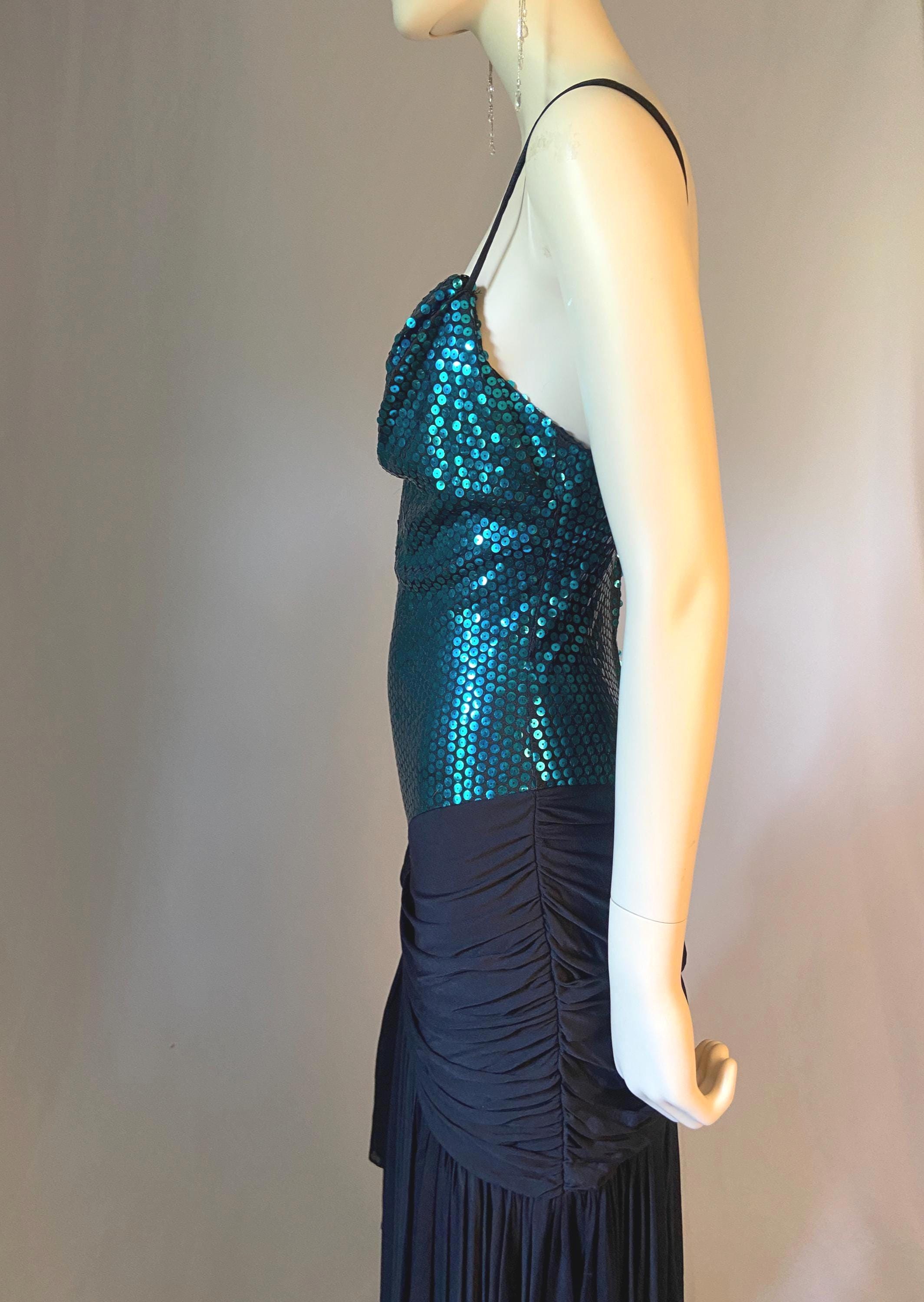 Emerald Green Vintage Cocktail Dress - Etsy