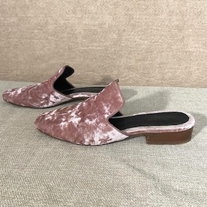 Vintage Franse pantoffels van geplette fluwelen rag & bone - Designer prinsessenromantische instappers